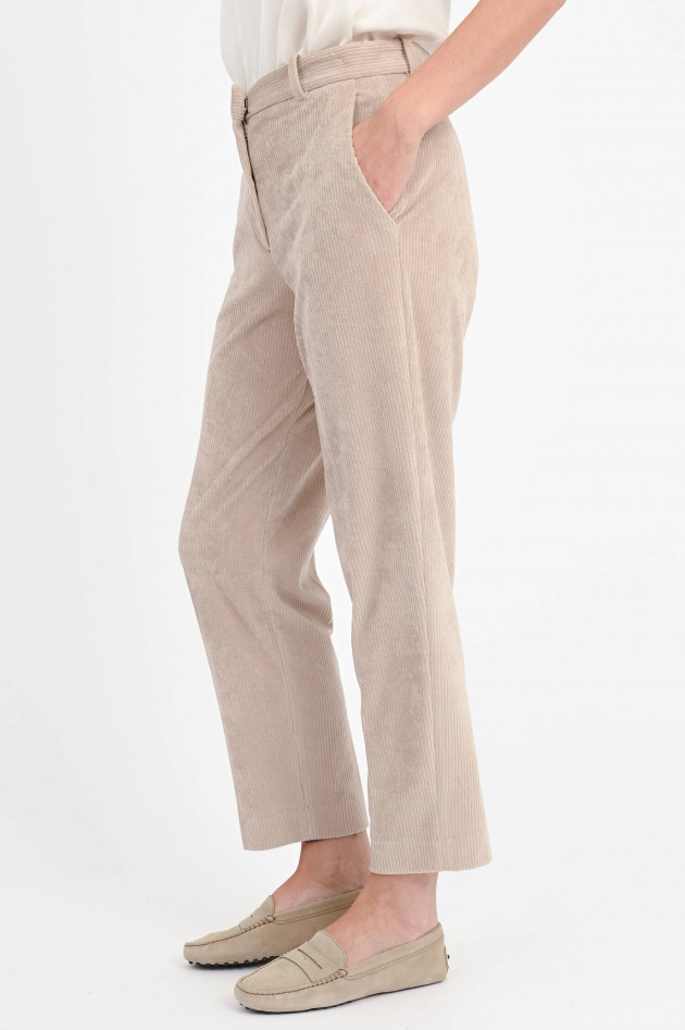 Circolo 1901 Schmale Cord-Hose in Beige