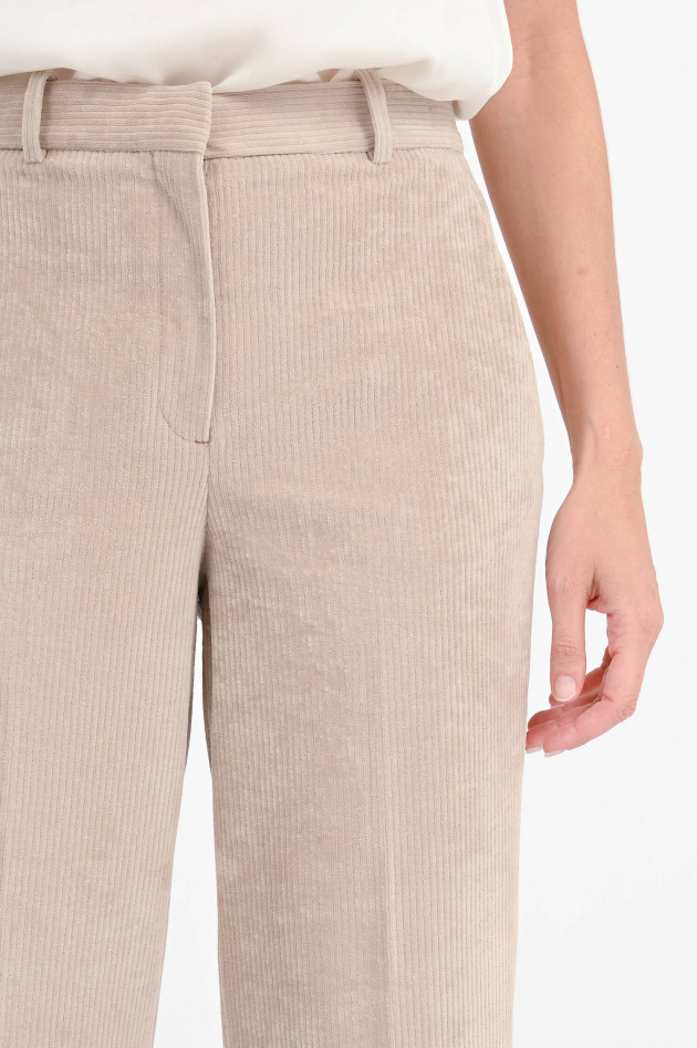 Circolo 1901 Schmale Cord-Hose in Beige