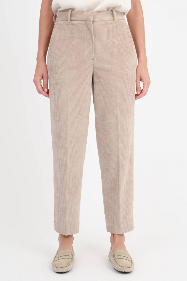 Circolo 1901 Schmale Cord-Hose in Beige
