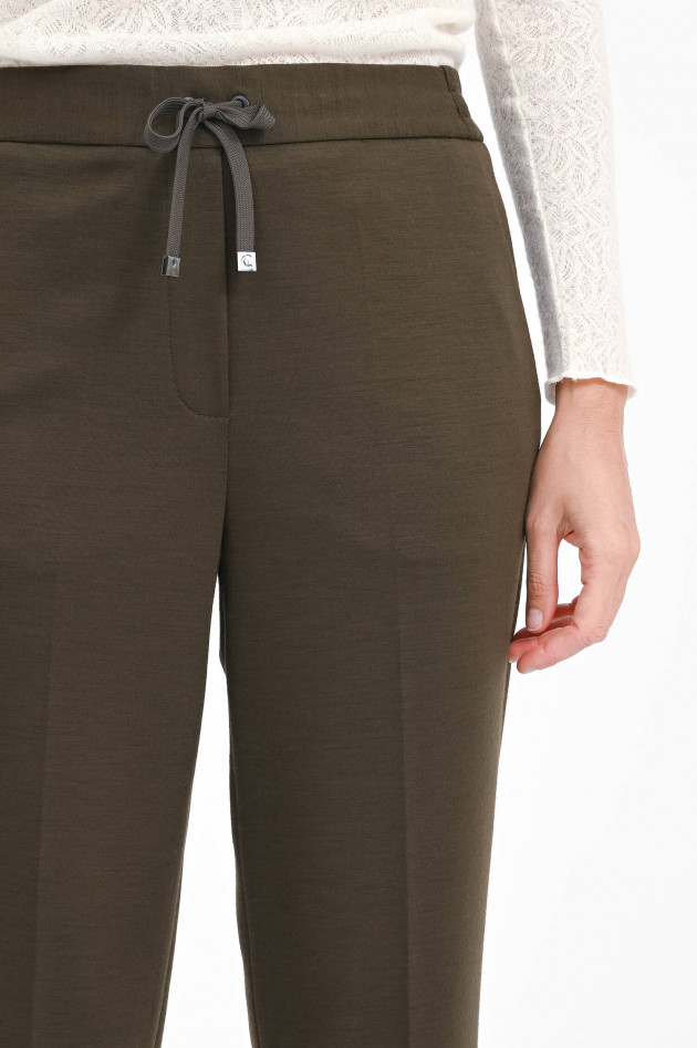 Circolo 1901 Wollhose KORD mit schmalen Bein in Dark Forest