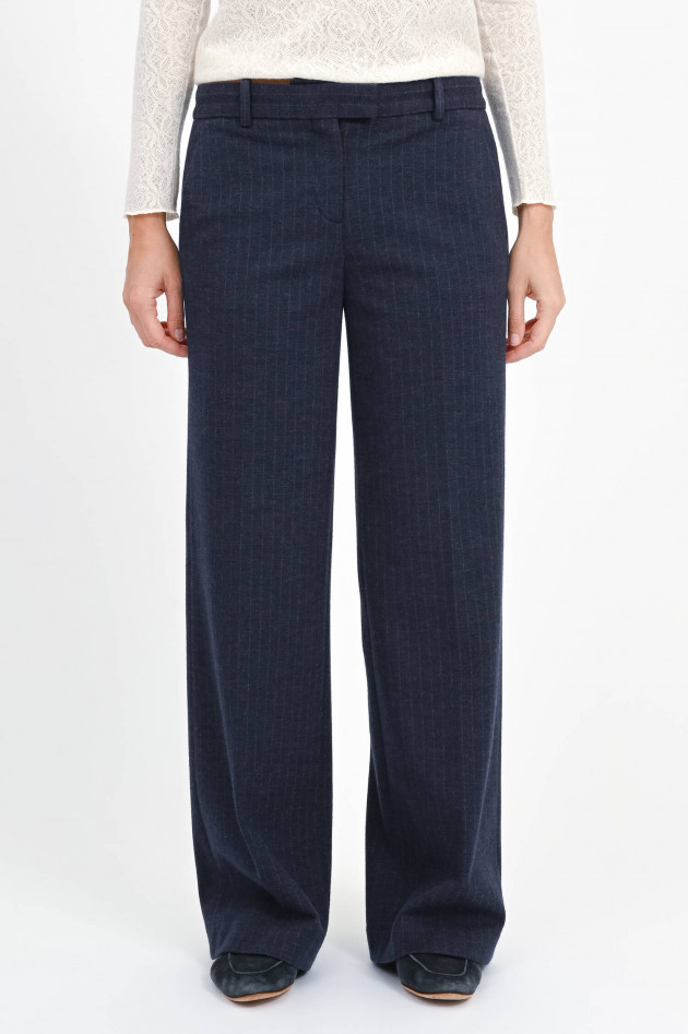 Circolo 1901 Nadelstreif-Hose in Blue Navy