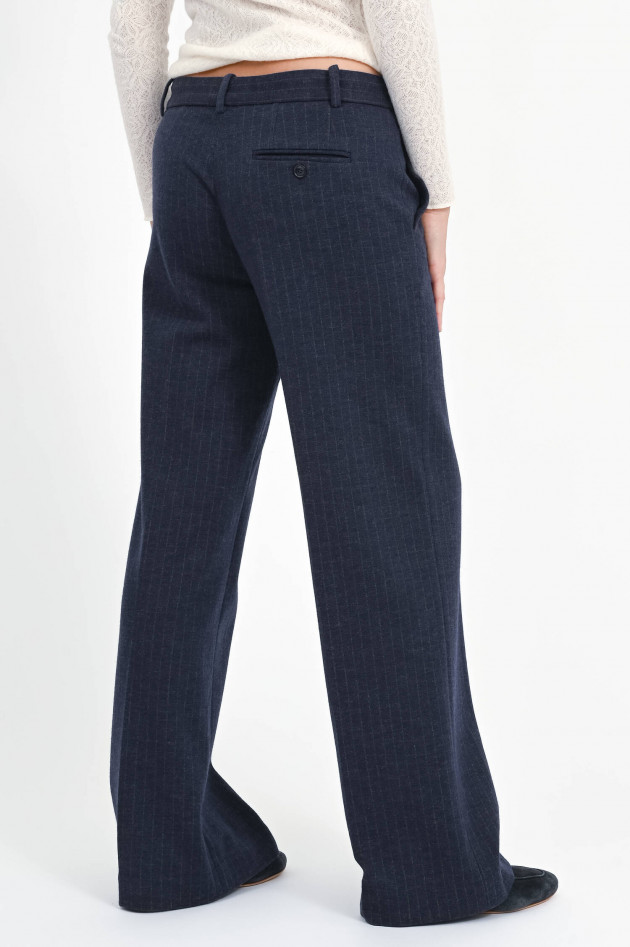 Circolo 1901 Nadelstreif-Hose in Blue Navy