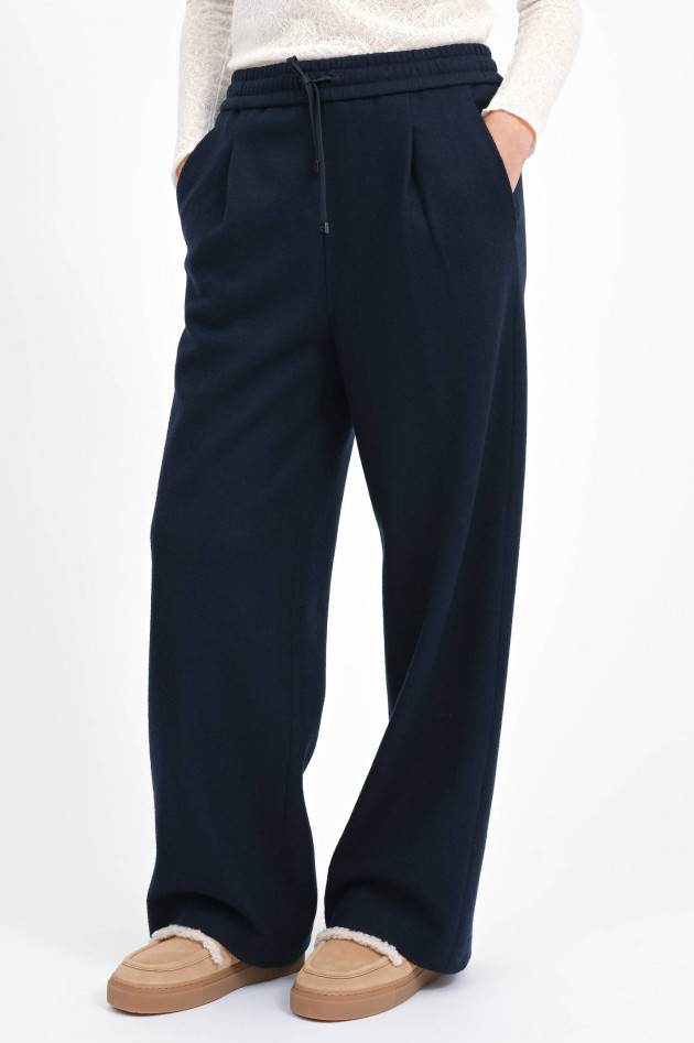 Circolo 1901 Wollhose LANA mit elastischem Bund in Dark Blue