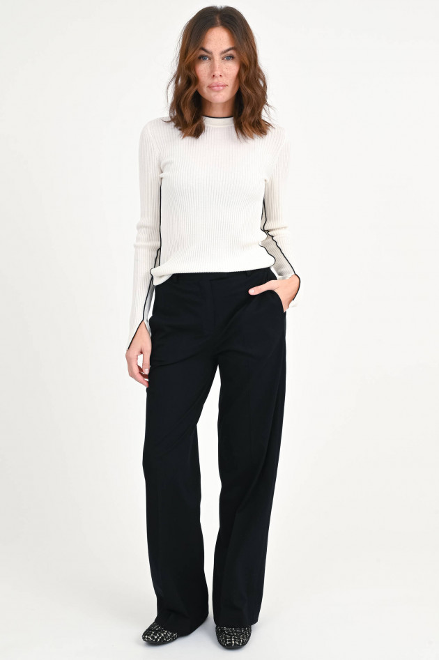 Circolo 1901 Wide-Leg Hose in Schwarz