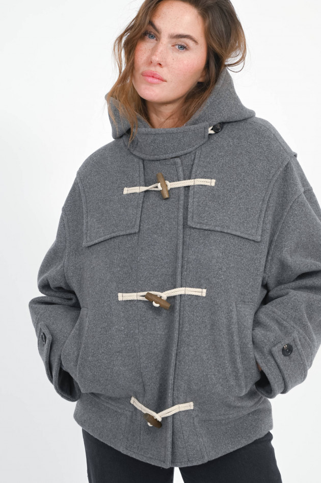 Circolo 1901 Kurzmantel mit Duffelcoat-Knöpfen in Greystone