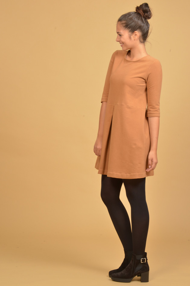 Circolo 1901 Kleid mit Kellerfalte in Camel