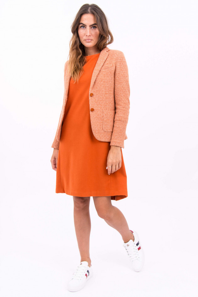 Circolo 1901 Jersey-Kleid mit Kellerfalte in Orange