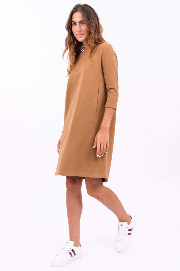 Circolo 1901 Jersey-Kleid mit Kellerfalte in Camel