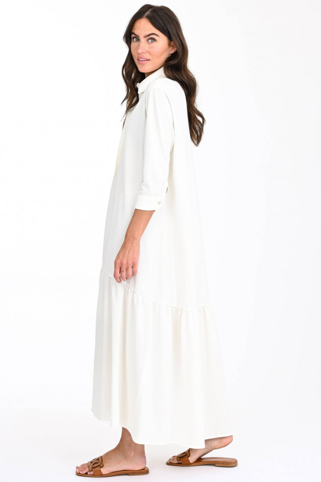 Circolo 1901 Hemdblusenkleid aus Jersey in Creme