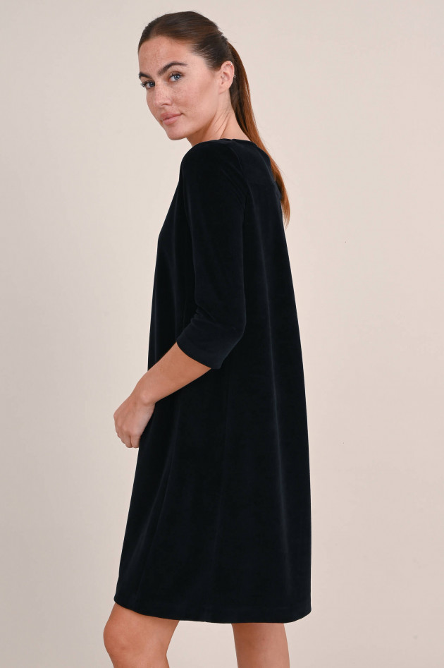 Circolo 1901 Samt Kleid aus Baumwollmix in Schwarz