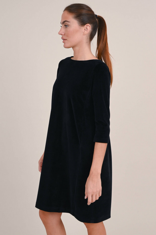 Circolo 1901 Samt Kleid aus Baumwollmix in Schwarz