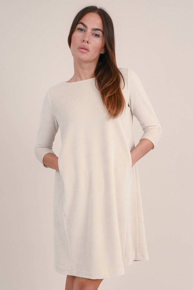 Circolo 1901 Samt Kleid aus Baumwollmix in Creme