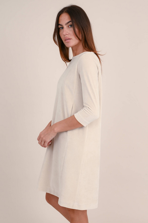 Circolo 1901 Samt Kleid aus Baumwollmix in Creme