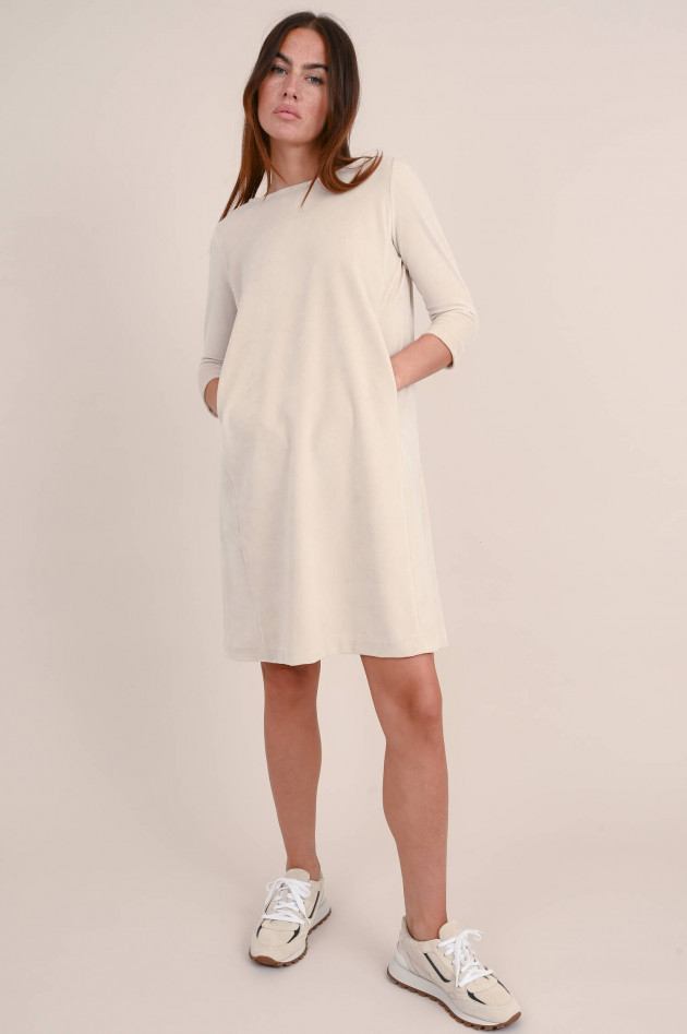 Circolo 1901 Samt Kleid aus Baumwollmix in Creme