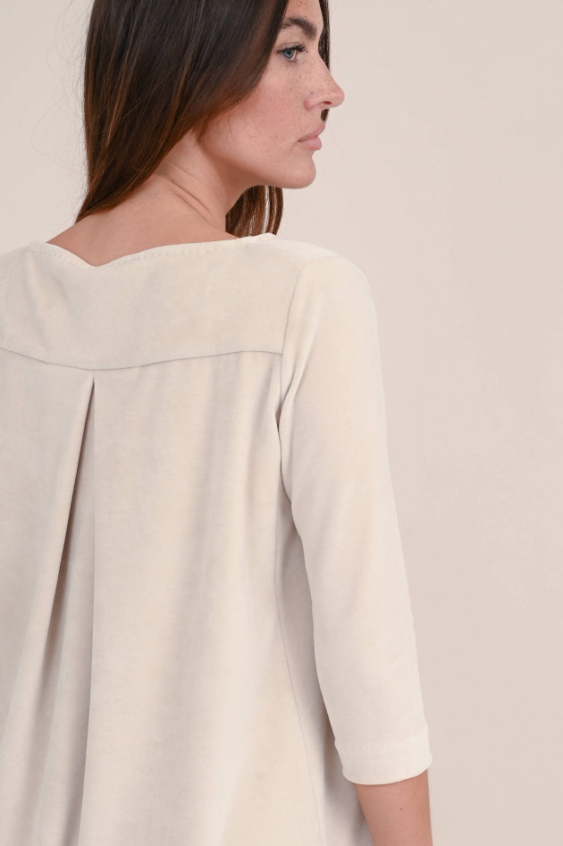 Circolo 1901 Samt Kleid aus Baumwollmix in Creme