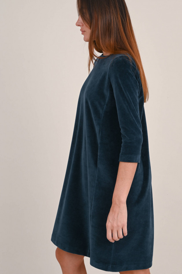 Circolo 1901 Samt Kleid aus Baumwollmix in Dunkelblau