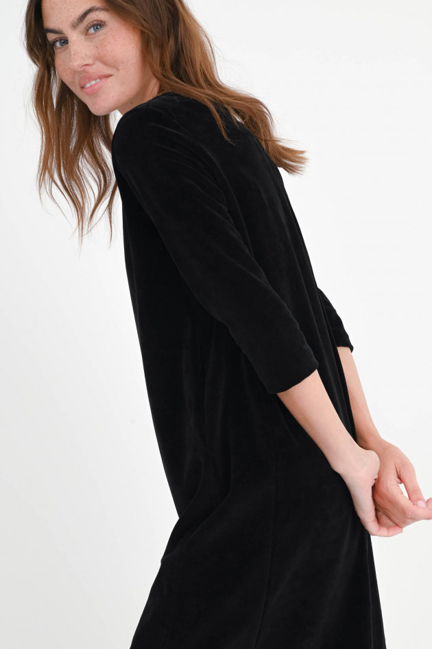 Circolo 1901 Samt-Kleid mit 3/4 Arm in Schwarz