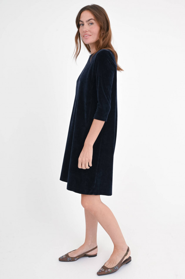 Circolo 1901 Samt-Kleid mit 3/4 Arm in Navy