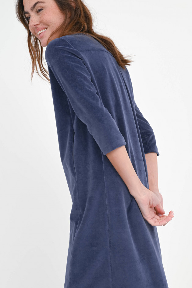 Circolo 1901 Samt-Kleid mit 3/4 Arm in Sapphire