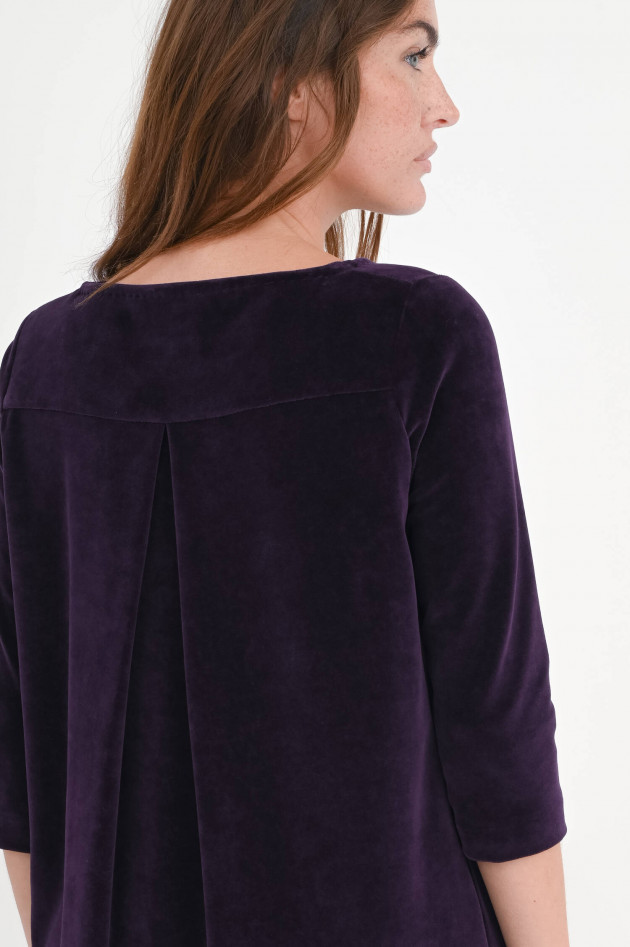Circolo 1901 Samt-Kleid mit 3/4 Arm in Ultra Violet