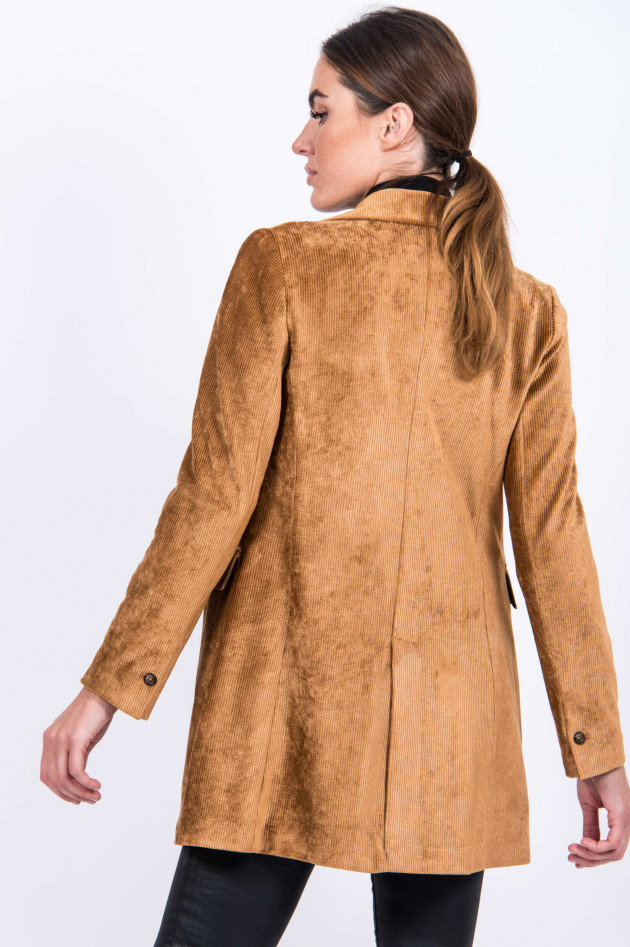 Circolo 1901 Longblazer aus Cord in Cognac