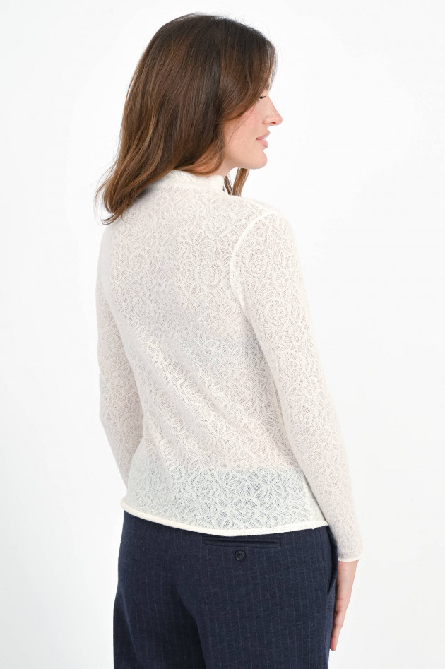 Circolo 1901 Longsleeve mit floralem Muster in Creme