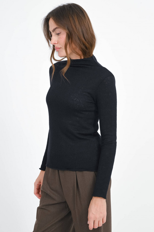 Circolo 1901 Longsleeve mit floralem Muster in Schwarz