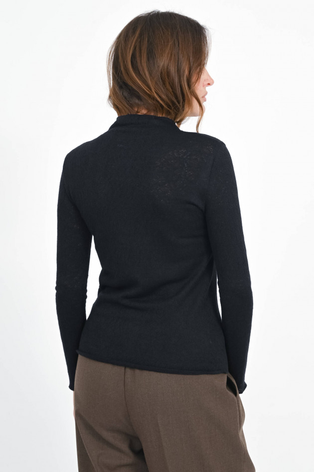 Circolo 1901 Longsleeve mit floralem Muster in Schwarz