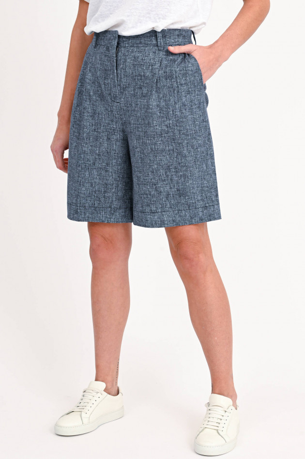 Circolo 1901 Jersey Bermuda Shorts in Blau meliert