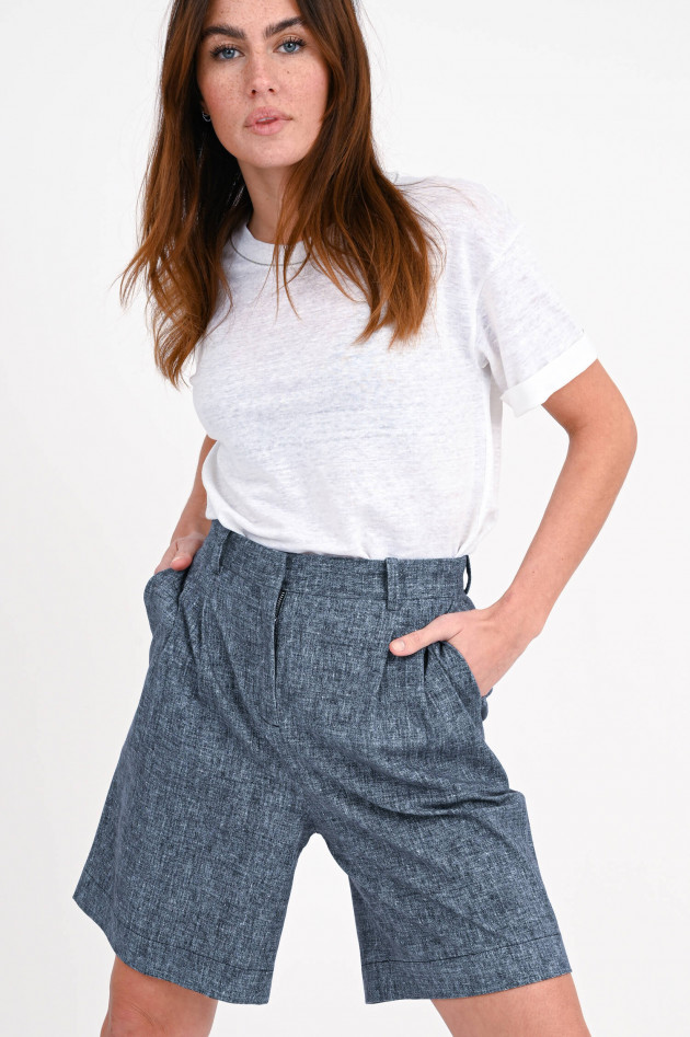 Circolo 1901 Jersey Bermuda Shorts in Blau meliert