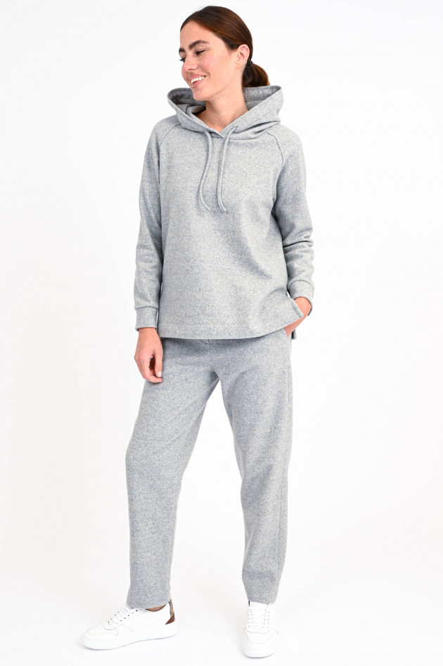 Circolo 1901 Hoodie aus Wollmix in Hellgrau meliert