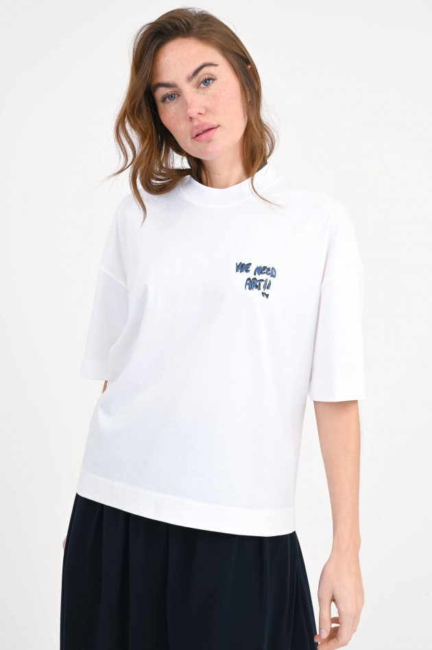 Circolo 1901 Baumwoll-Shirt mit XXL-Backprint in Weiß