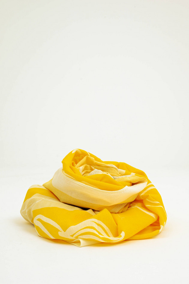 Closed Tuch mit Food-Print in Mango Yellow