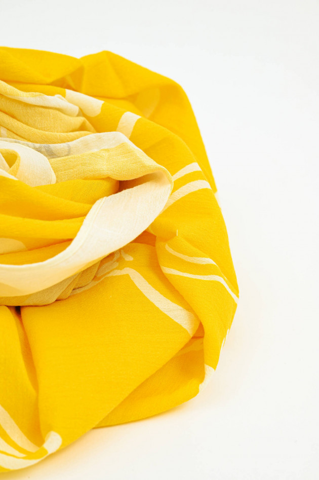 Closed Tuch mit Food-Print in Mango Yellow
