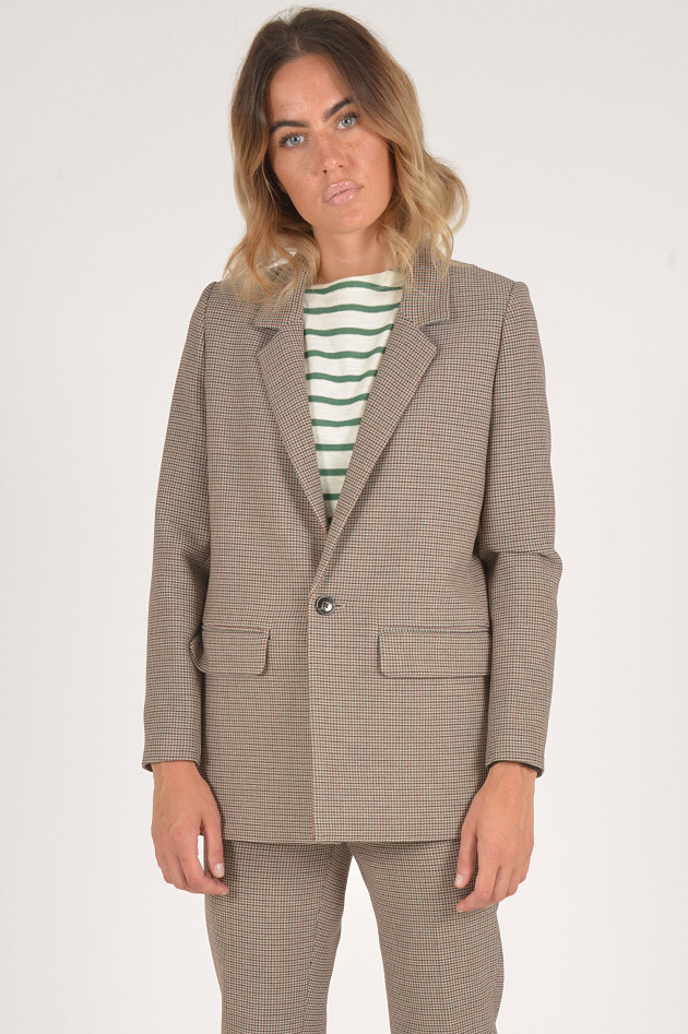 Closed Boyfriend - Blazer in Braun/Beige gemustert