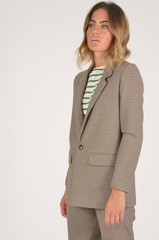 Closed Boyfriend - Blazer in Braun/Beige gemustert