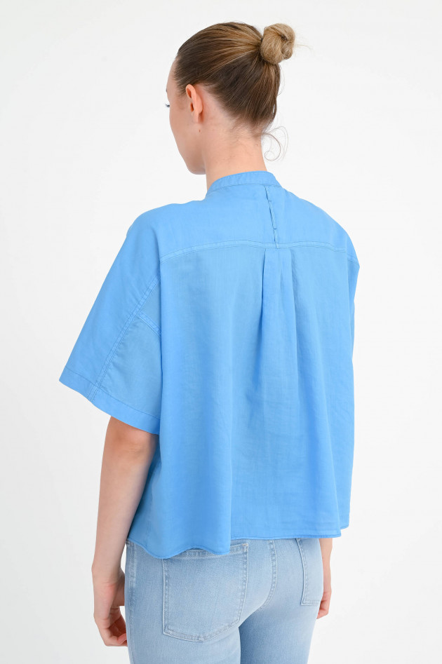 Closed Kurzarm-Bluse in Cornflower Blue
