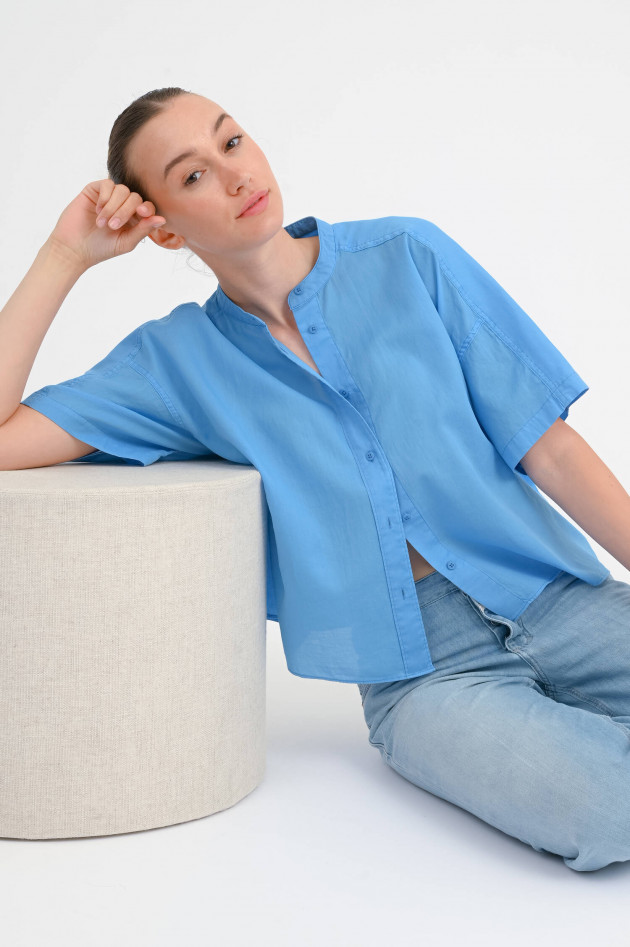 Closed Kurzarm-Bluse in Cornflower Blue