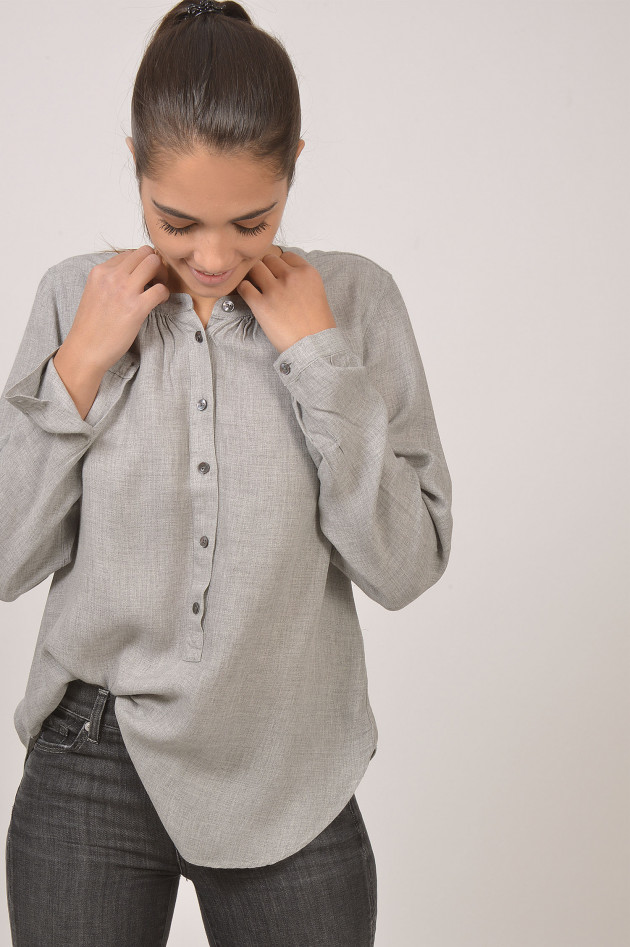 Closed Bluse mit Rundhalsausschnitt in Grau