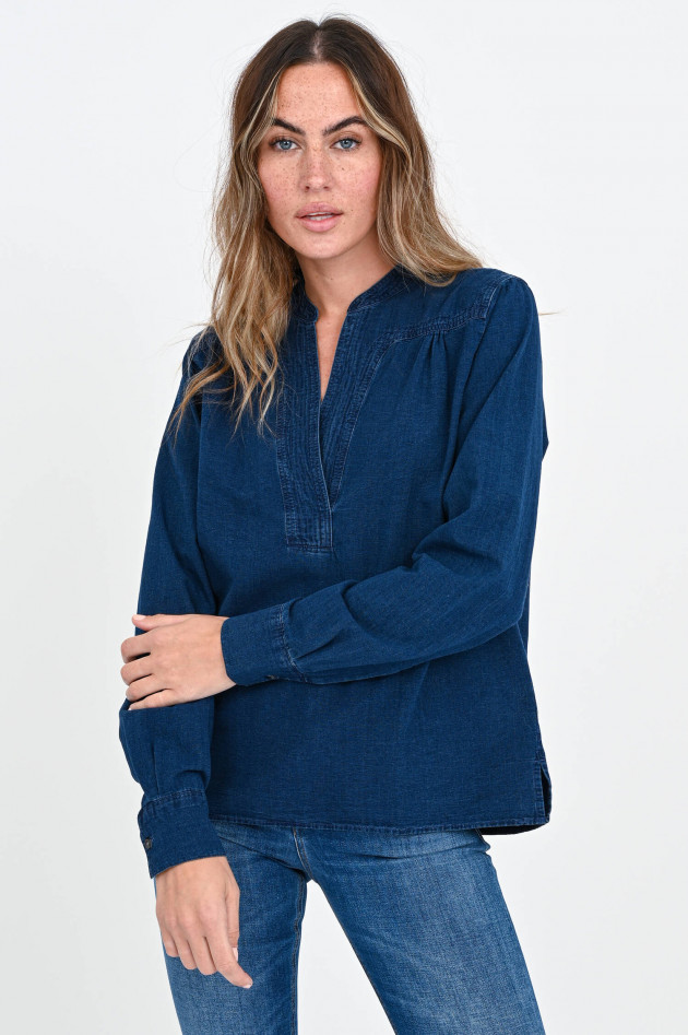 Closed Jeans-Bluse mit Tunika-Ausschnitt in Dunkelblau