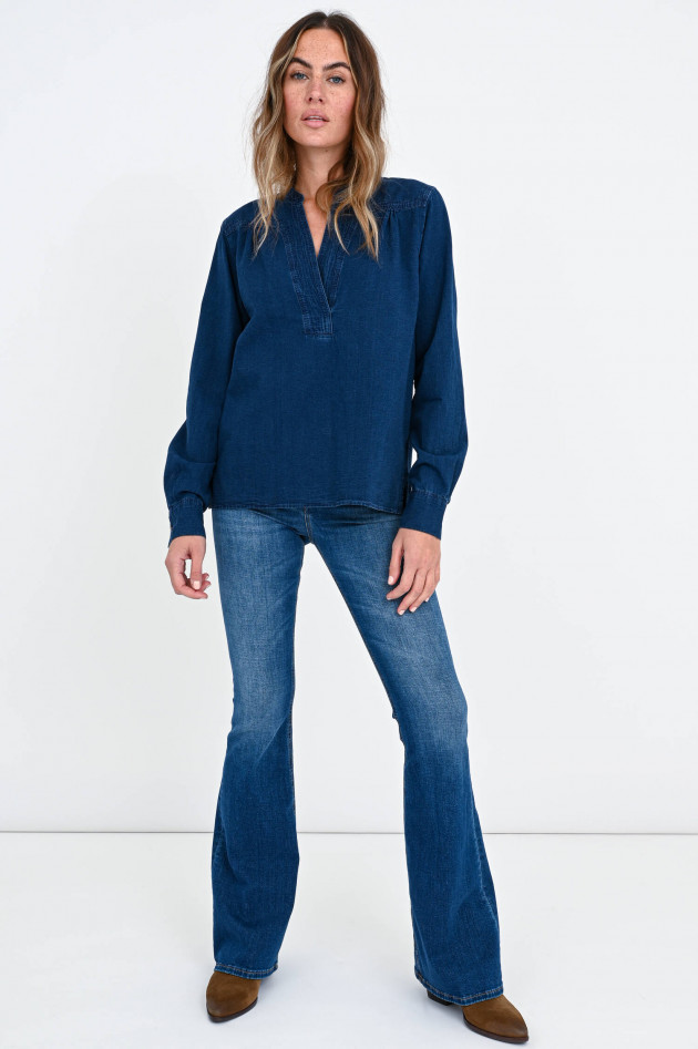 Closed Jeans-Bluse mit Tunika-Ausschnitt in Dunkelblau