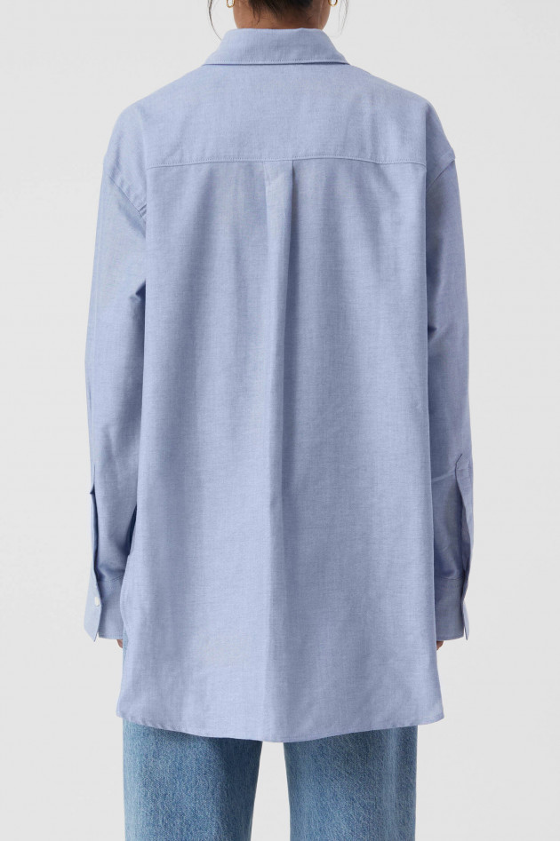 Closed Oxford Bluse in Blau