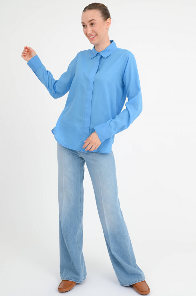 Closed Baumwoll-Bluse in Cornflower Blue