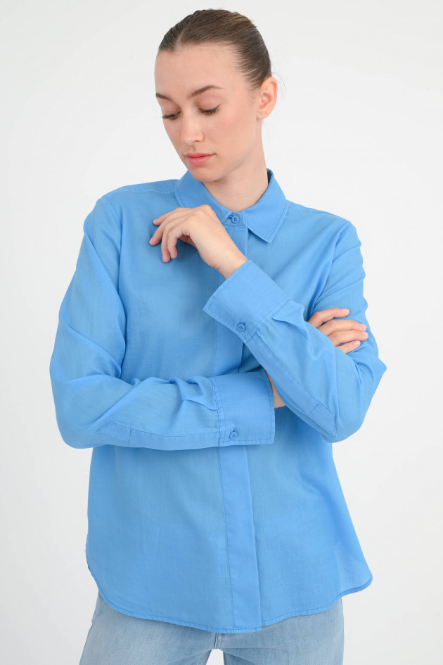 Closed Baumwoll-Bluse in Cornflower Blue
