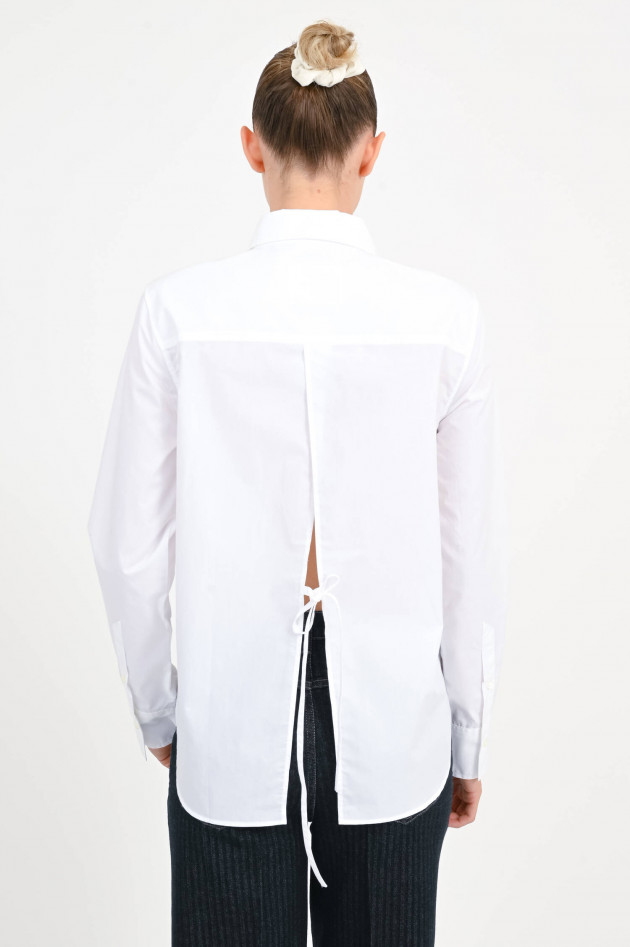 Closed Langarm-Bluse mit offenem Rücken in Weiß
