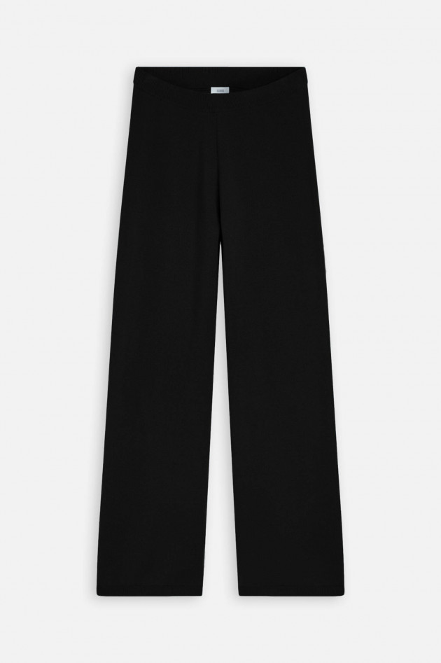 Closed Rippstrick-Culotte in Schwarz