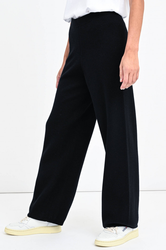 Closed Rippstrick-Culotte in Schwarz