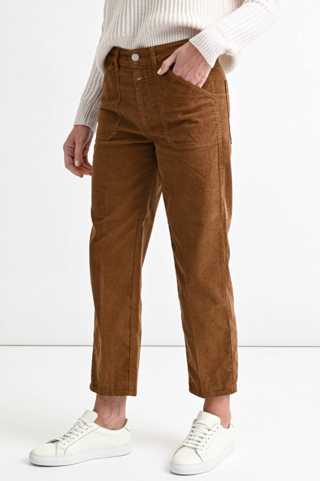 Closed Cropped Cordhose ABE in Tabak