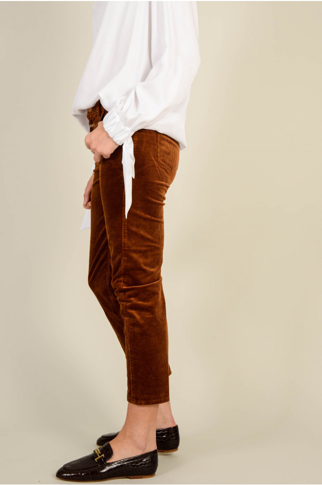 Closed Cordhose HEARTBREAKER in Cognac