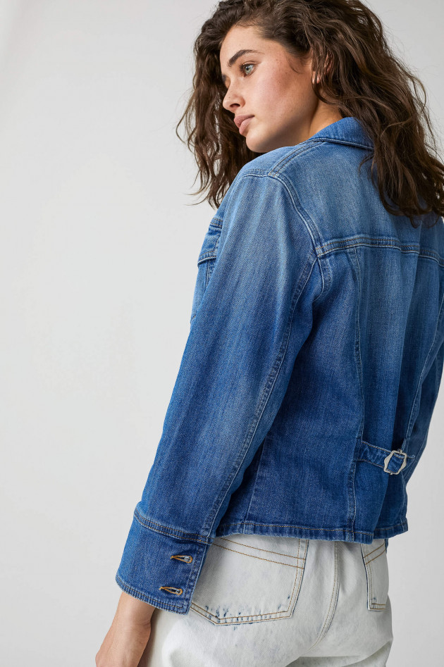 Closed Kurze Jeansjacke in Mittelblau